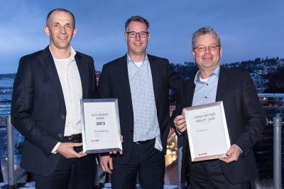 V.l.n.r. Roland Nap (Account Software), Richard Scheper (Visma) en Michel van Westing (Account Software)