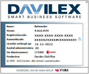 Davilex_klantnummer
