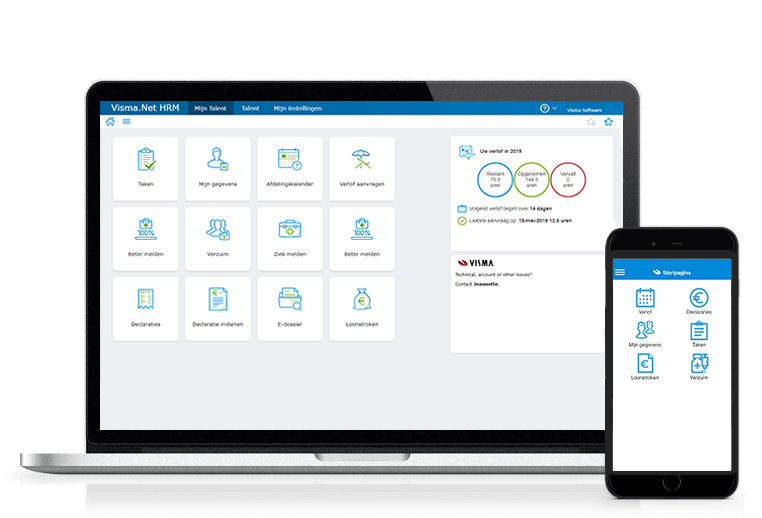 Visma.net is geschikt voor ieder device Visma.net devices