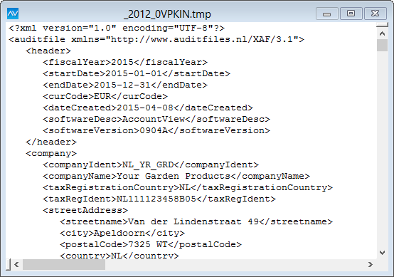 Auditfile inzien Auditfile inzien